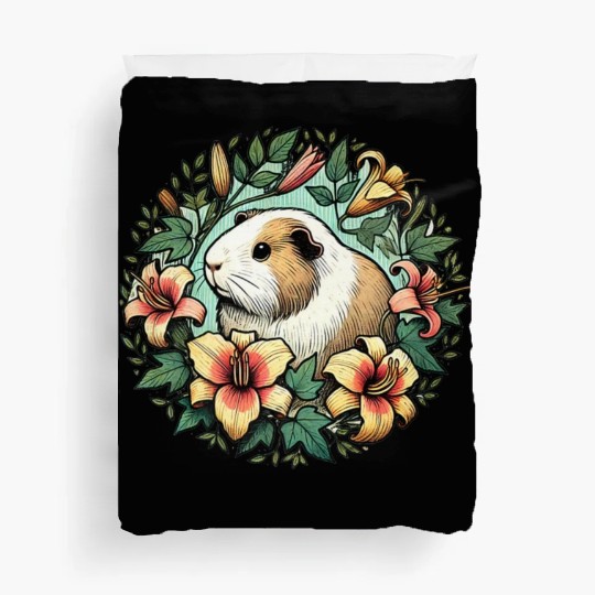 Guinea pig illustration Premium Duvet Covers