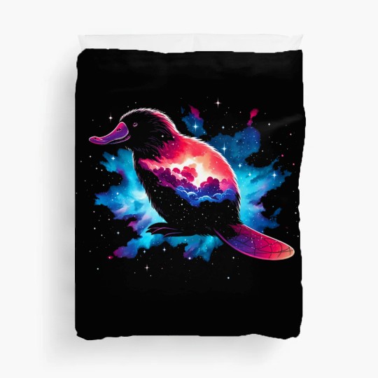 Cool Platypus Galaxy Space Art Duvet Covers