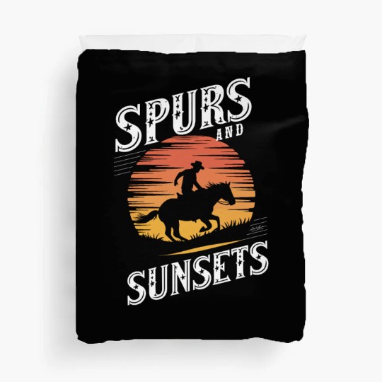 Cowboy Lifestyle Western Theme with Horses and Duvet Covers