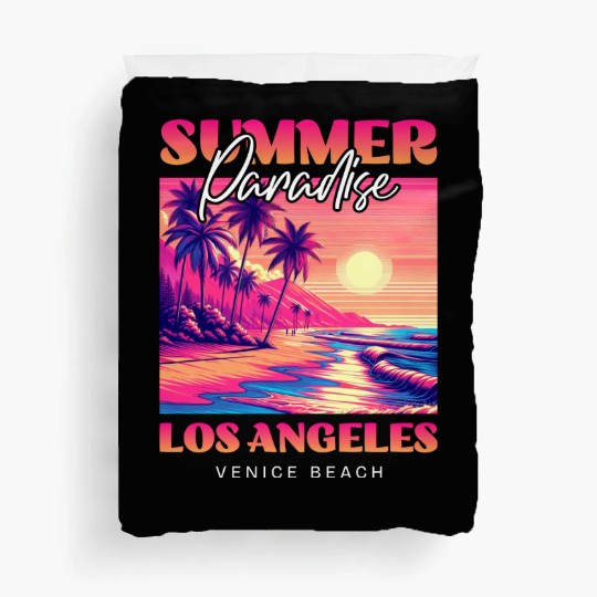 Summer Paradise Los Angeles Venice Beach Duvet Covers