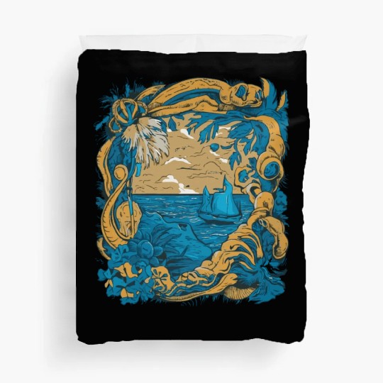 Sun Kissed Shores A Mediterranean Odyssey Duvet Covers