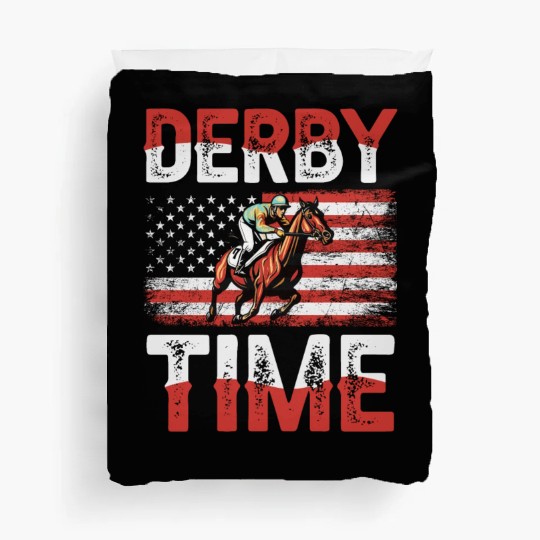 Derby Time Louisville Kentucky Horse Racing Duvet Covers