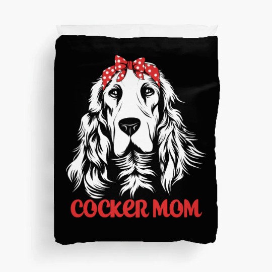 Cute Dog Hair Bow Cocker Spaniel Mom Cocker Mom Duvet Covers
