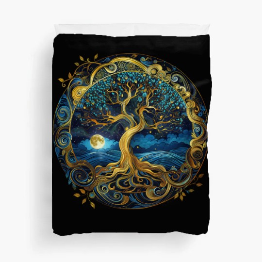 Irish Nordic Celtic Tree of Life Yggdrasil Duvet Covers