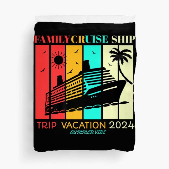 Family Cruise Ship Vacation Trip Duvet Covers