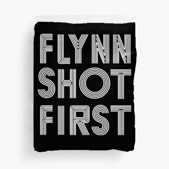 Flynn Shot First -white Duvet Covers