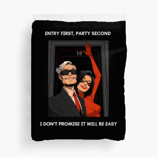 Black door number 10 Art Design Duvet Covers