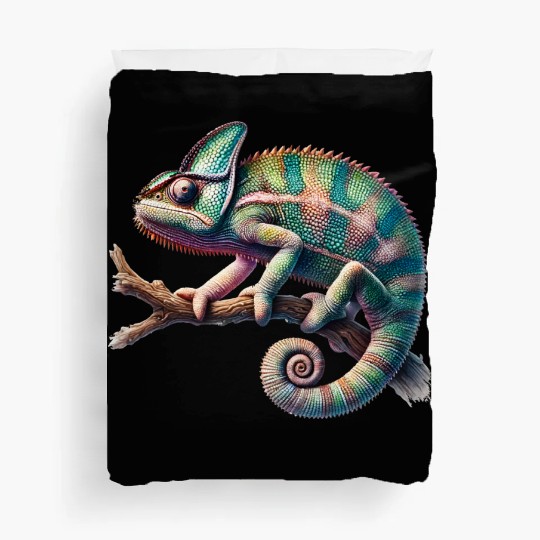 fascinating, lively chameleon motif Duvet Covers