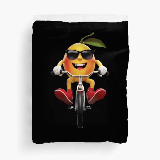 Mango Cycling On Bike Realistic Duvet Covers