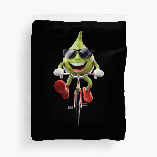 Fig Cycling On Bike Realistic Duvet Covers
