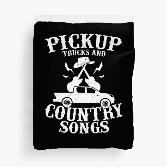 Pickup Trucks and Country Songs Cowboy Western Duvet Covers