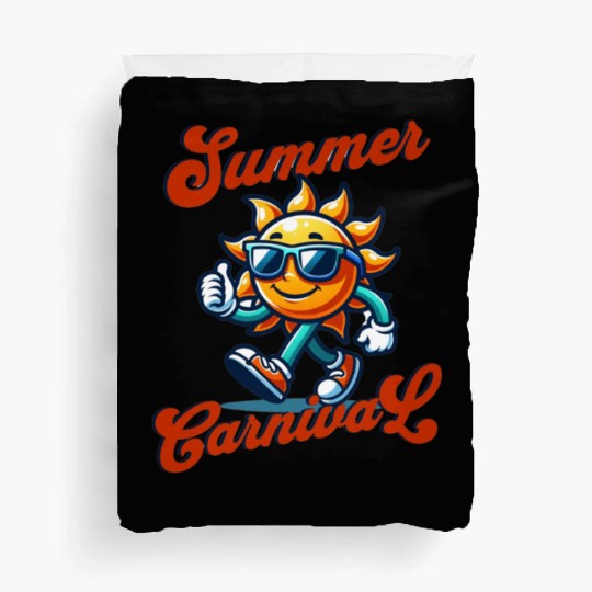 Sun Mascot Character Summer Duvet Covers