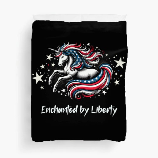 Star-Spangled Unicorn with American Pride and Duvet Covers