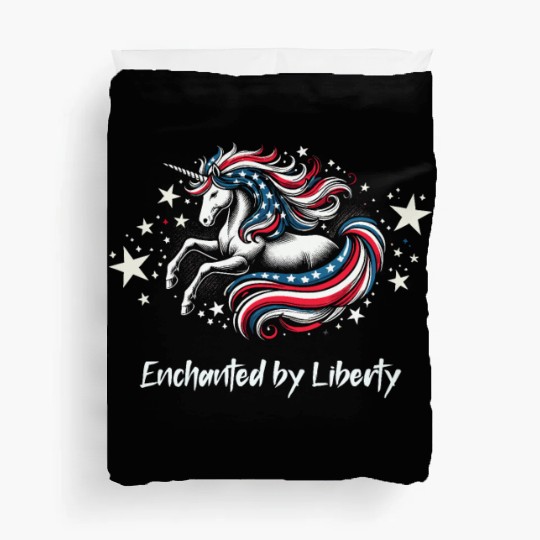 Star-Spangled Unicorn with American Pride and Duvet Covers