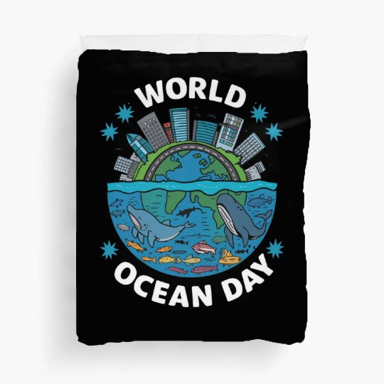 world ocean day Duvet Covers
