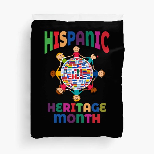Hispanic Heritage Month Kids Countries Flags World Duvet Covers
