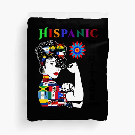 Hispanic Heritage Month Latino Countries Flag Duvet Covers