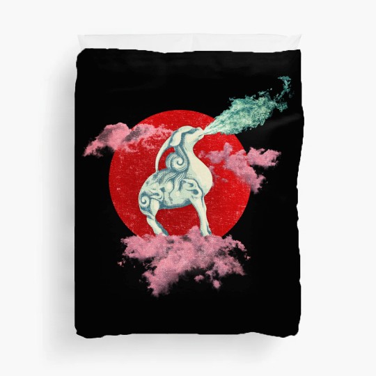 Mythical Chimera Kirin Standing on a Seal Larger Duvet Covers