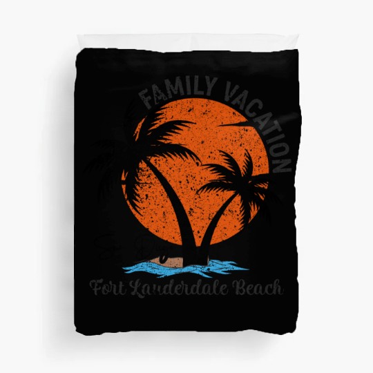Family Vacation San Diego Fort Lauderdale Beach Duvet Covers