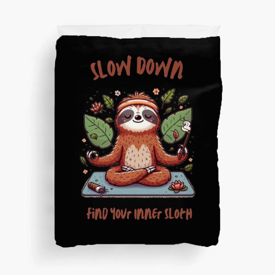 Meditating Sloth Duvet Covers