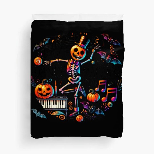 Halloween Skeleton Dance Macabre Scary Pumpkin Duvet Covers