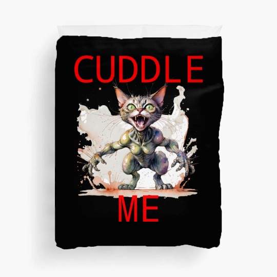 sweet alien cat meow Duvet Covers