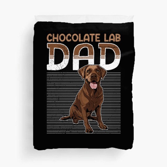 Labrador CHOCOLATE LAB DAD Labrador Owner Duvet Covers