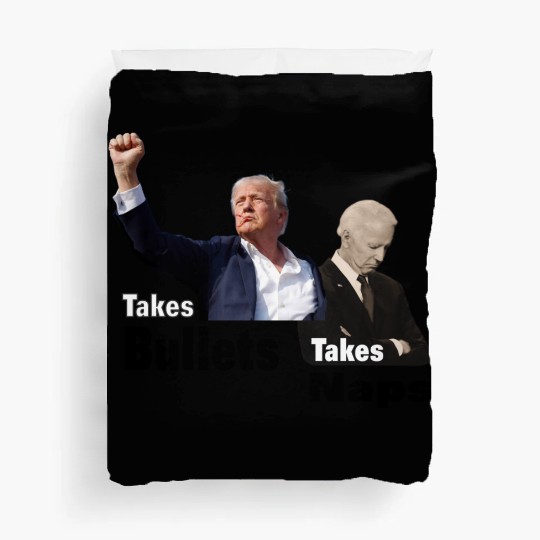 Trump vs Biden - Bullets vs Naps (Light) Duvet Covers