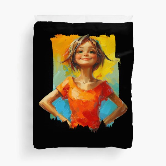 Confidence with bold paint strokes and fearless Duvet Covers