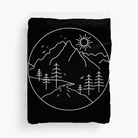 Sunrise Mountain Camping Outdoors Mountains Duvet Covers