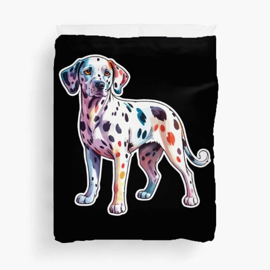 Dalmatian Dog Watercolor Duvet Covers