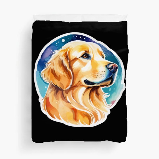 Golden Retriever Watercolor Duvet Covers