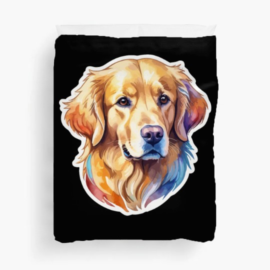 Golden Retriever Watercolor Duvet Covers