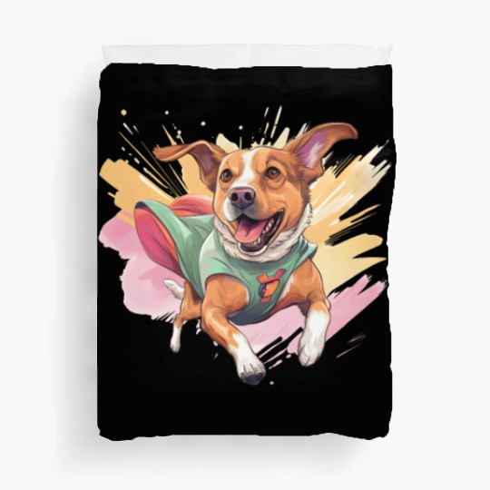 Superhero Mutt Dog Mutt Lover Duvet Covers
