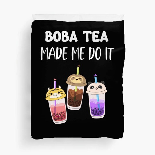 Boba Tea Made Me Do It Bubble Japan K-pop Korean Duvet Covers