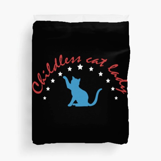 Vintage And Retro Funny Childless Cat Lady Duvet Covers