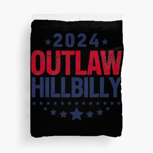 Trump Vance 2024 Outlaw Hillbilly US Flag Duvet Covers