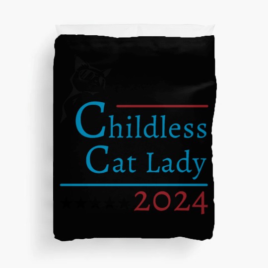 "Childless Cat Lady" Kamala Harris 2024 Duvet Covers