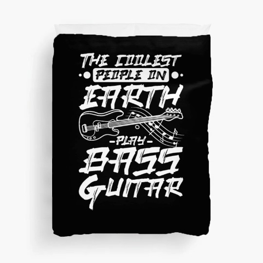 The coolest people on earth play bass guitar Duvet Covers