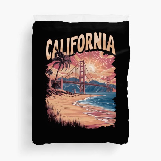 CALIFORNIA GOLDEN GATE BRIDGE BAY AREA Duvet Covers