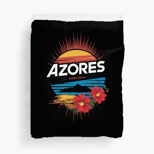Azores Souvenir Portugal Sunset Hibiscus Duvet Covers