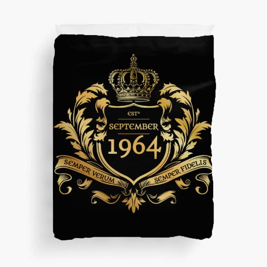 60th birthday "Semper Verum - Established 09/1964 Duvet Covers