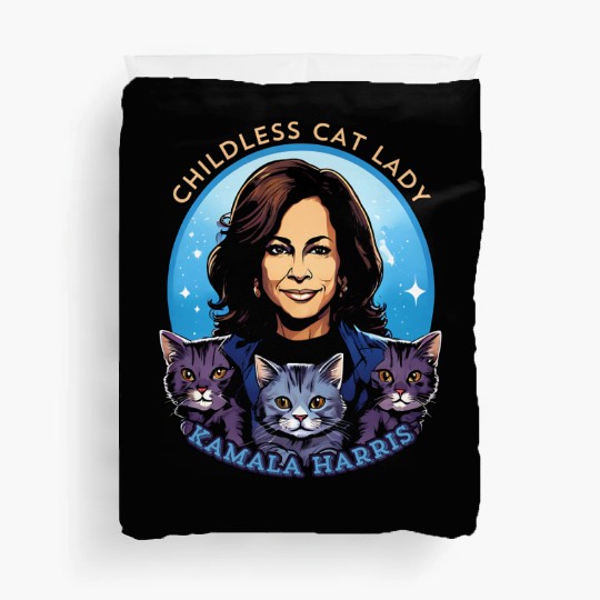 Childless Cat Lady Kamala Harris Duvet Covers