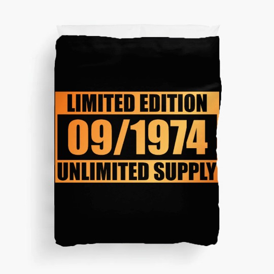 50th birthday Limited Edition - ꝏ Supply 09/1974 Duvet Covers