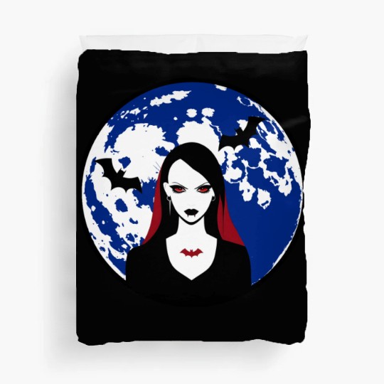 Scary Vampire Lady Halloween Duvet Covers girls women
