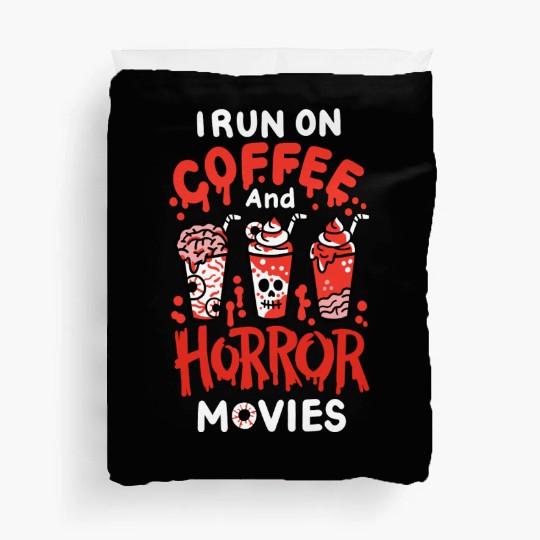 Horror Movie and Coffee Duvet Covers
