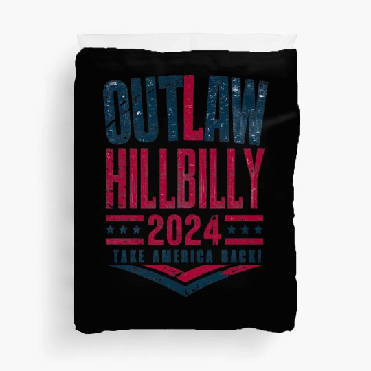 Vintage Elections Outlaw Hillbilly US Flag Duvet Covers