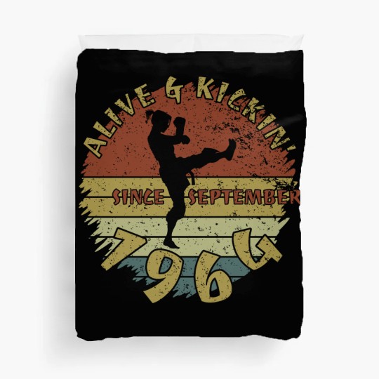 60th birthday Alive and kickin since 09/1964 Duvet Covers