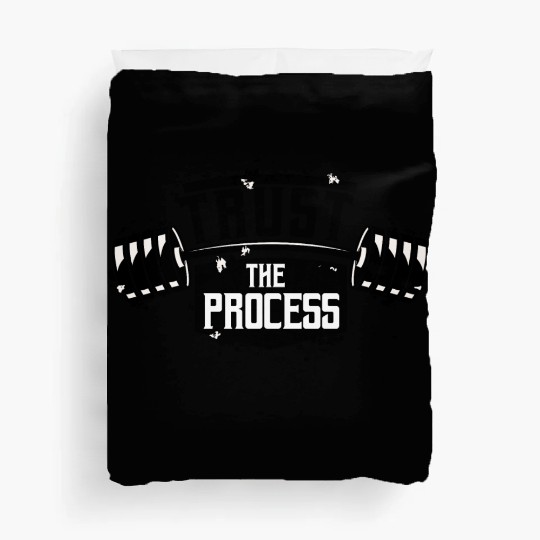 Trust The Process Motivational Quote Gym Duvet Covers