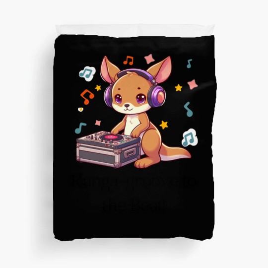 "Kanga-groove to the Beat" DJ Kangaroo Design Duvet Covers